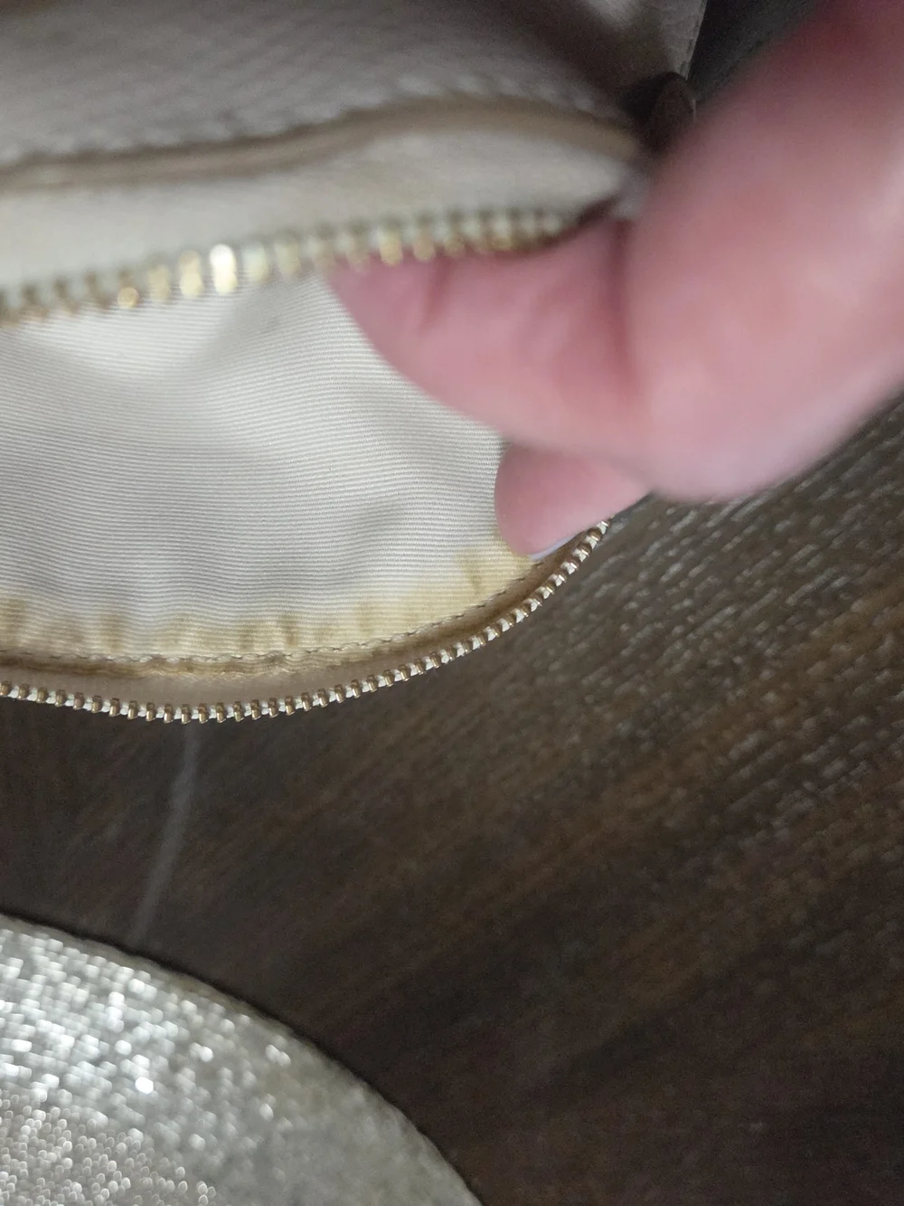 Coach Cream Bow Accent Women's Cosmetic Pouch